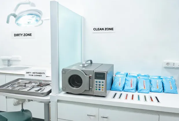 Sterilization workflow layout